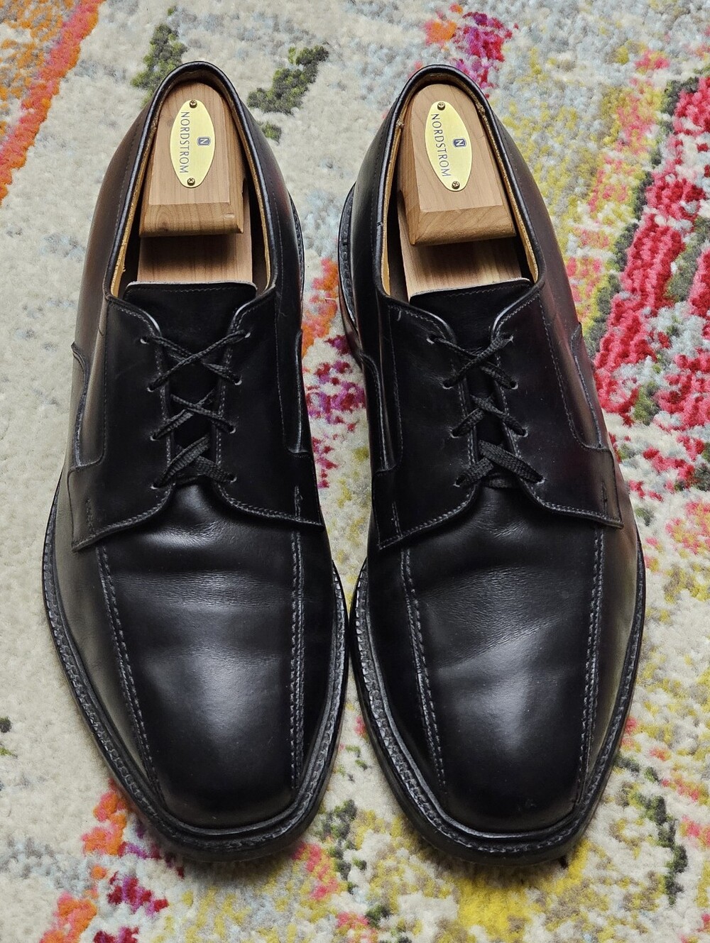 Allen Edmonds Mens Size 11 EEE Wide Hillcrest Oxford Derby Shoes Black Lace Up
